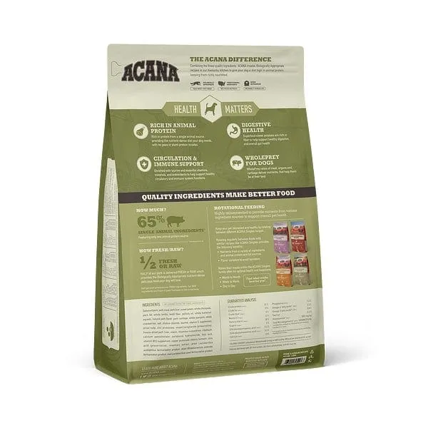 ACANA Singles Pork & Squash Recipe Grain Free Dry Dog Food