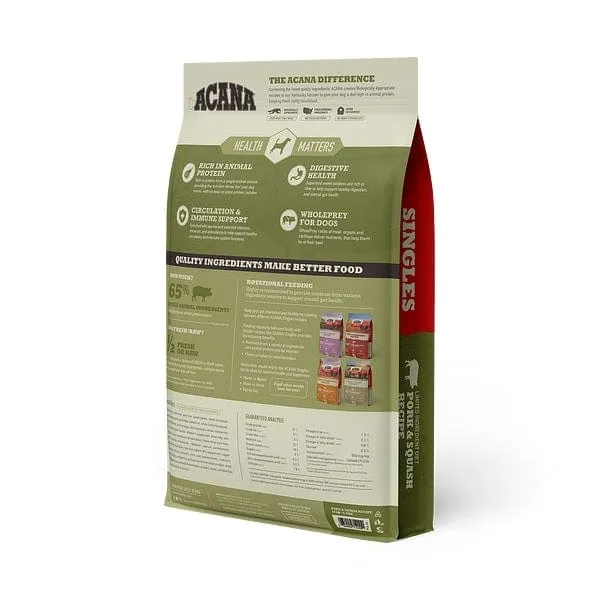 ACANA Singles Pork & Squash Recipe Grain Free Dry Dog Food