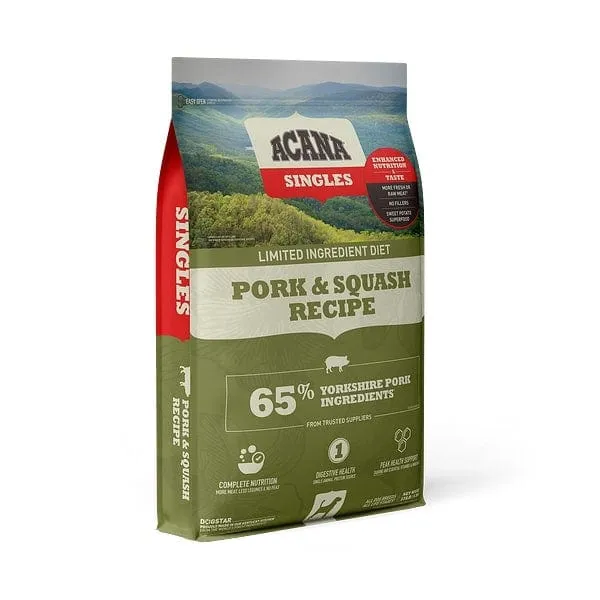 ACANA Singles Pork & Squash Recipe Grain Free Dry Dog Food