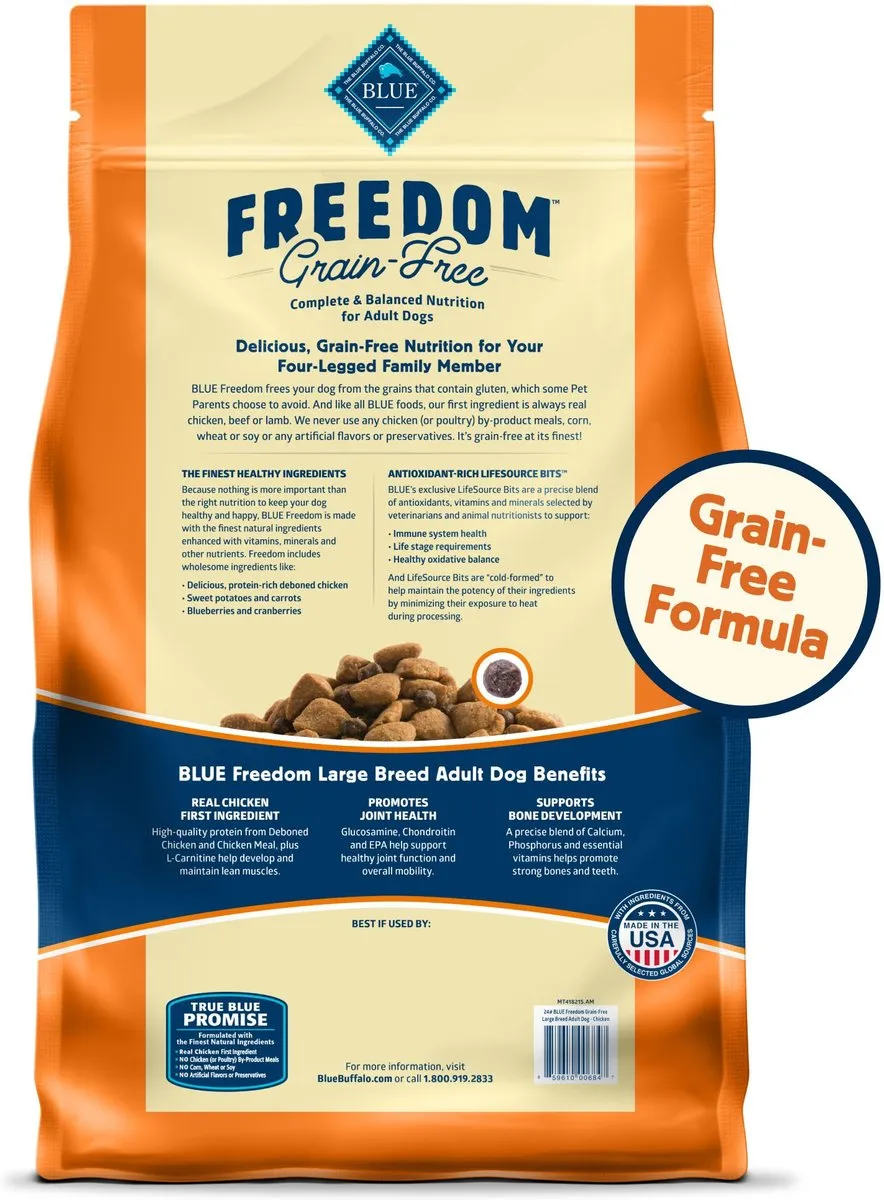 Blue Buffalo Freedom Large Breed Grain-Free Chicken & Potatoes Dry Dog Food