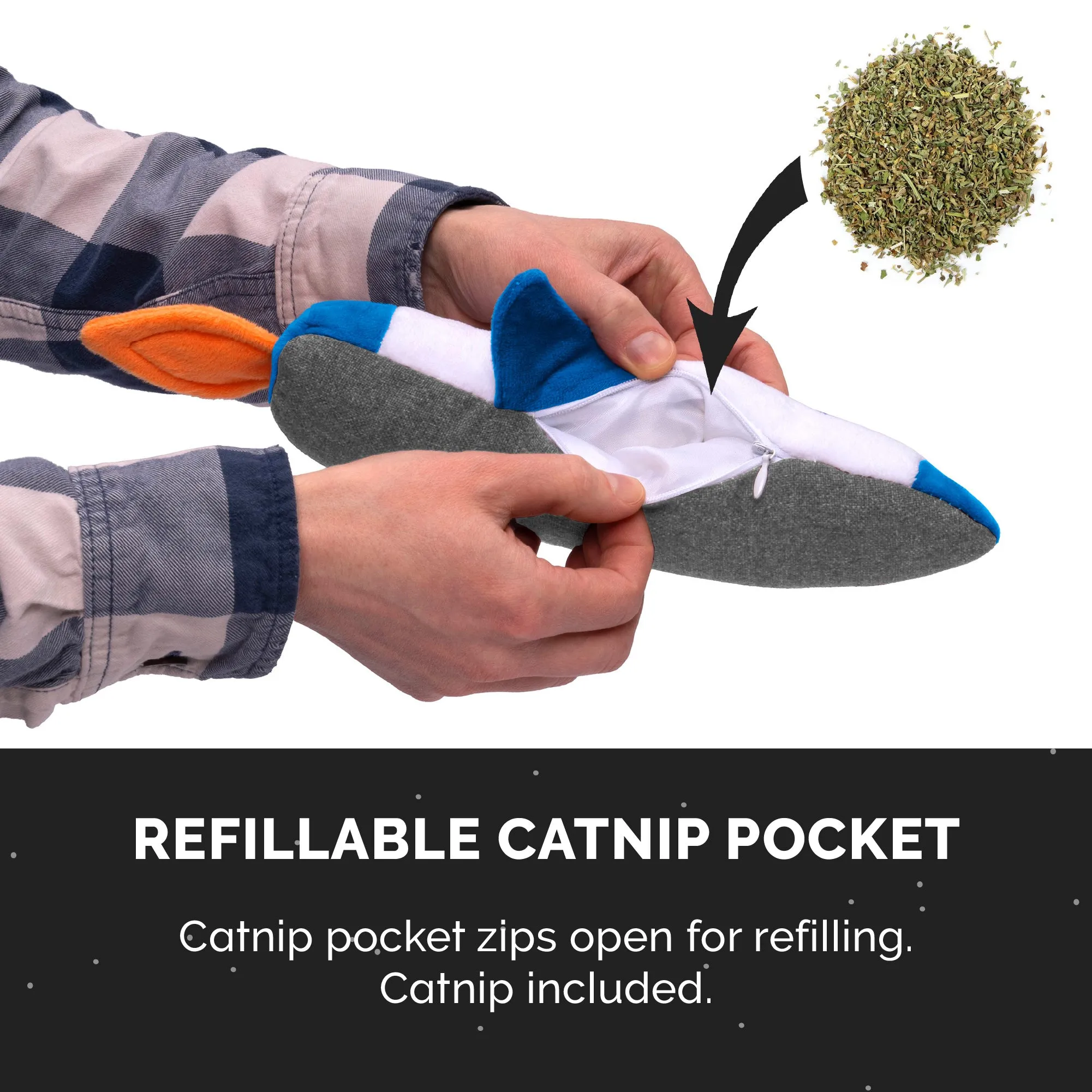 Catnip Kicker Cat Toy - Rocket