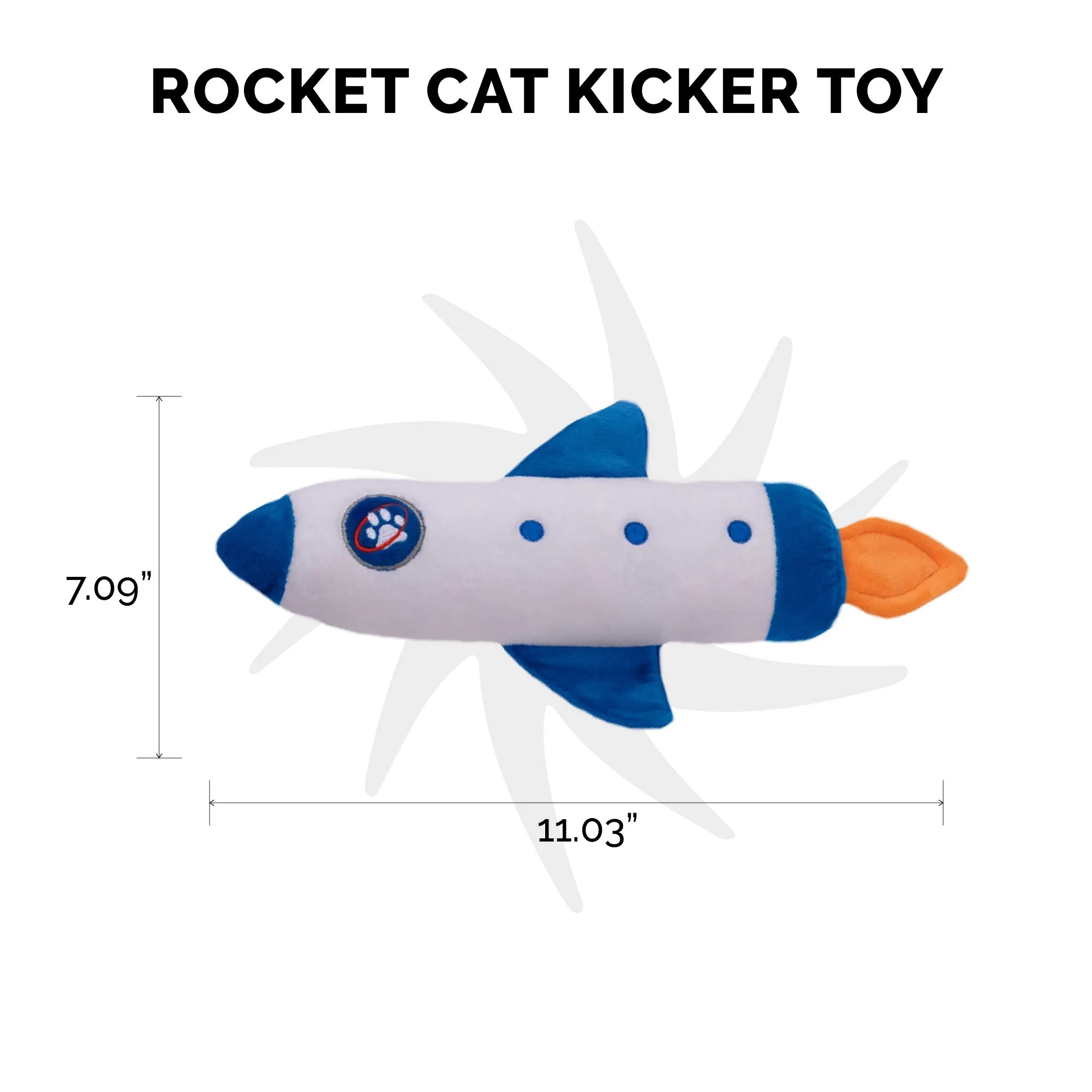 Catnip Kicker Cat Toy - Rocket