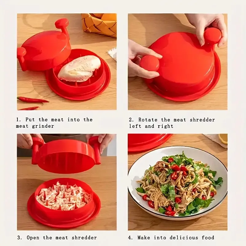 Chicken Breast Shredding Tool Twist with Non-Skid Base