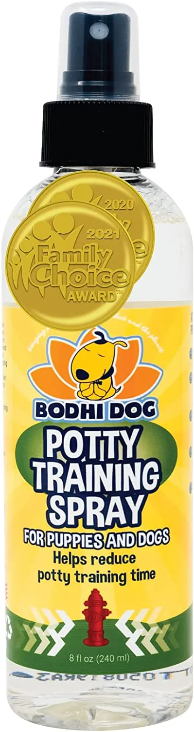 Dog Potty Training Spray | Indoor Outdoor Potty Here Training Aid for Dogs & Puppies | Puppy Potty Training for Potty Pads | Made in USA