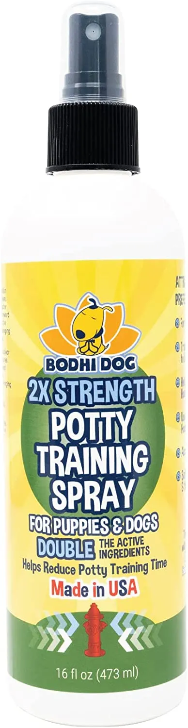 Dog Potty Training Spray | Indoor Outdoor Potty Here Training Aid for Dogs & Puppies | Puppy Potty Training for Potty Pads | Made in USA