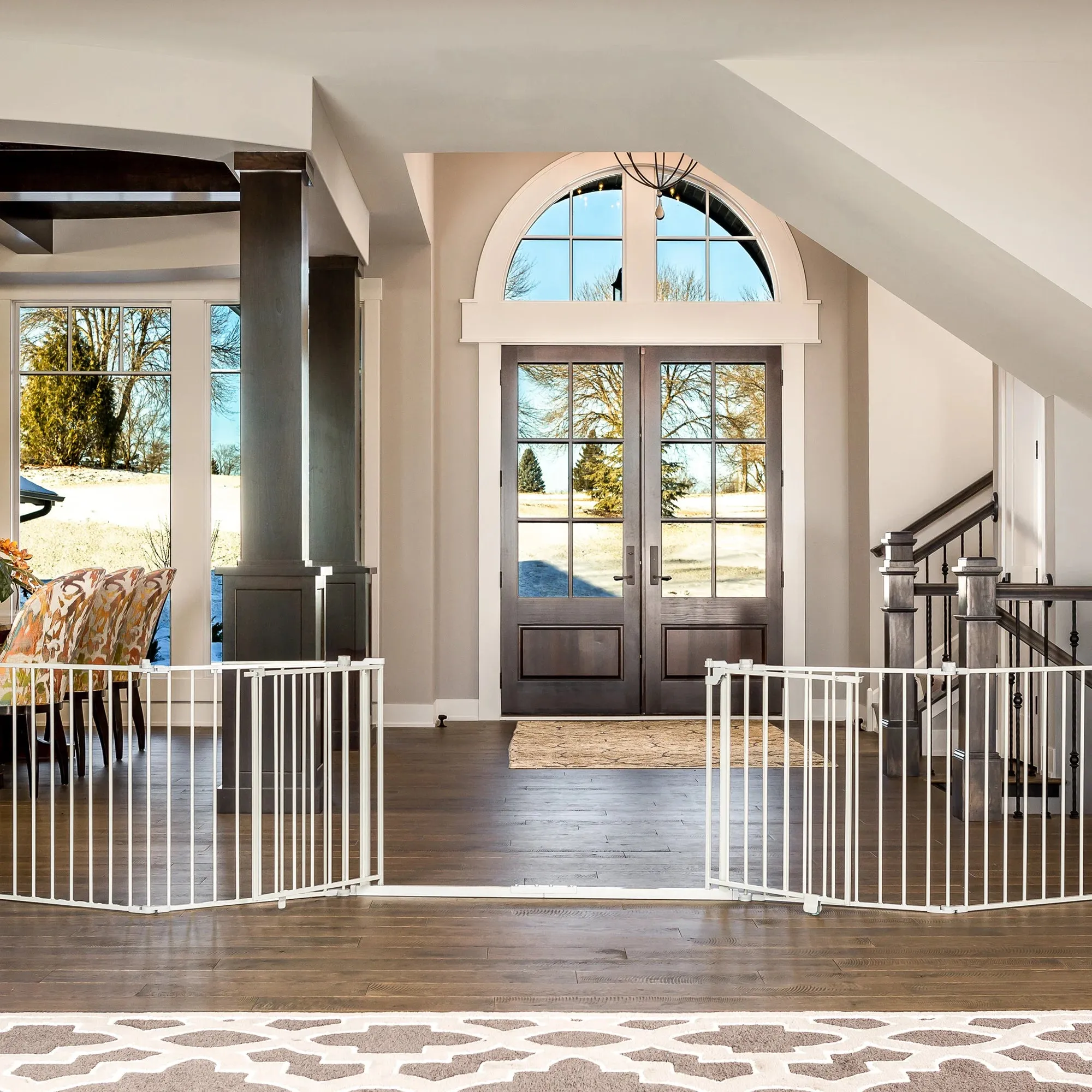 Double Door Super Wide Pet Gate & Pet Yard