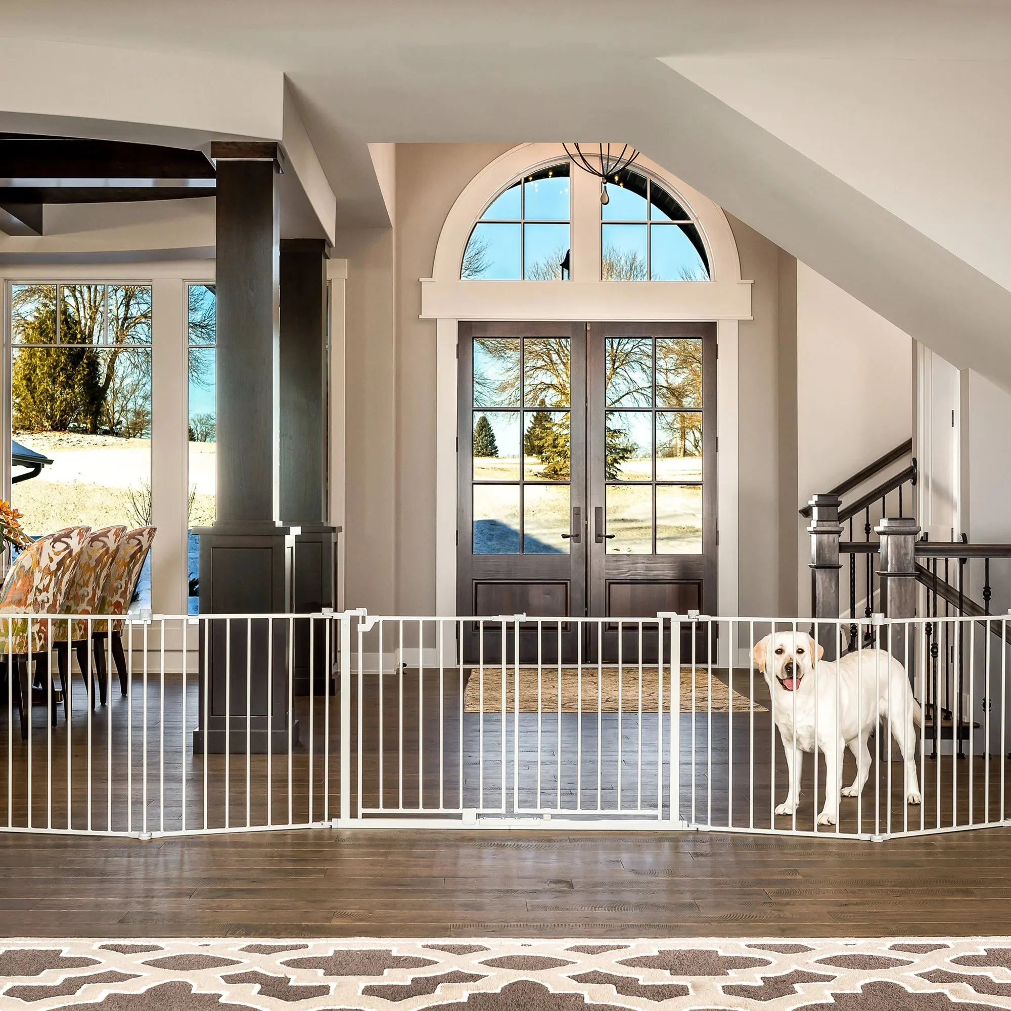 Double Door Super Wide Pet Gate & Pet Yard