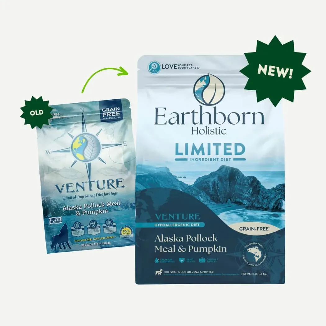 Earthborn Holistic Venture Grain Free Alaska Pollock Meal and Pumpkin Dry Dog Food