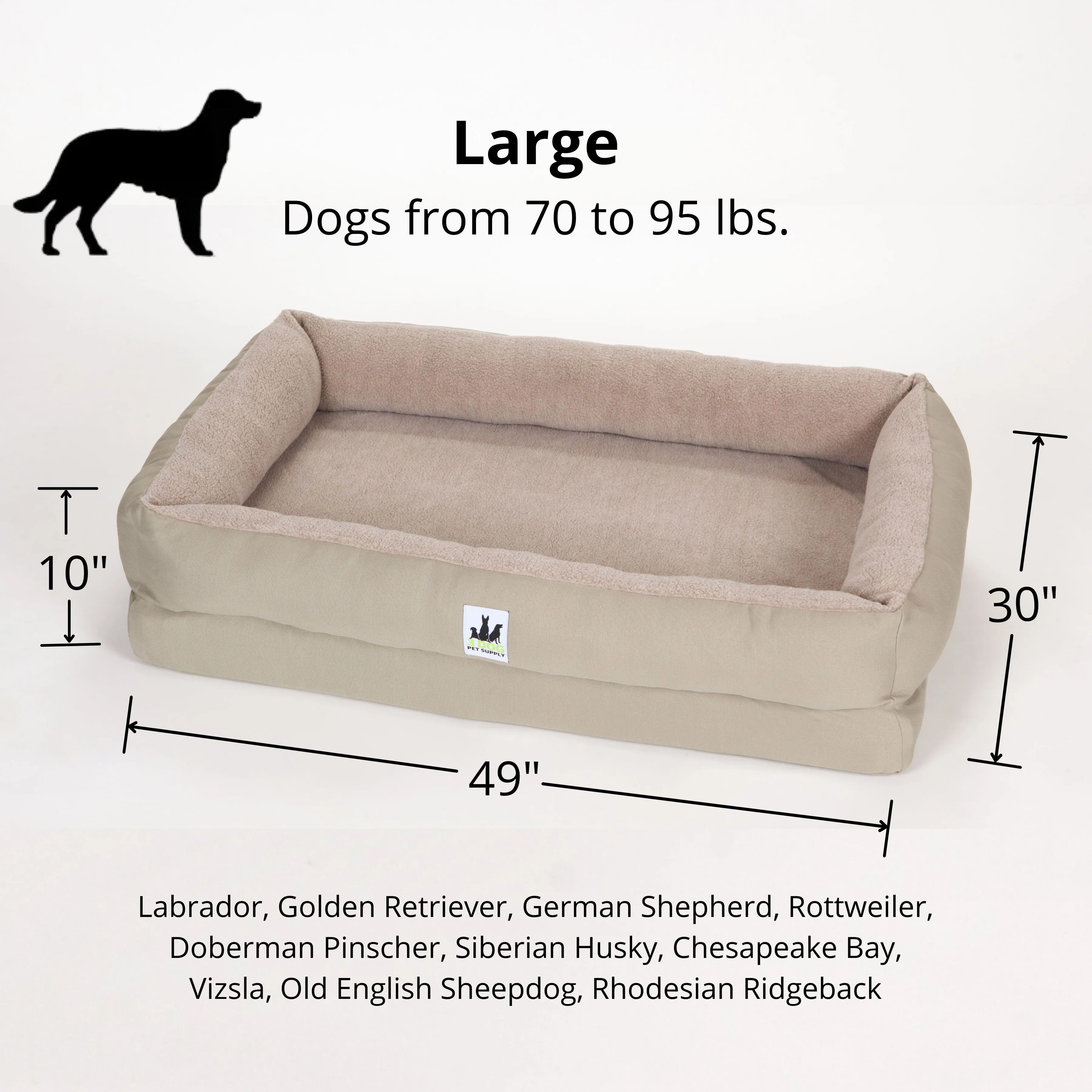 EZ-Wash Fleece Lounger Dog Bed