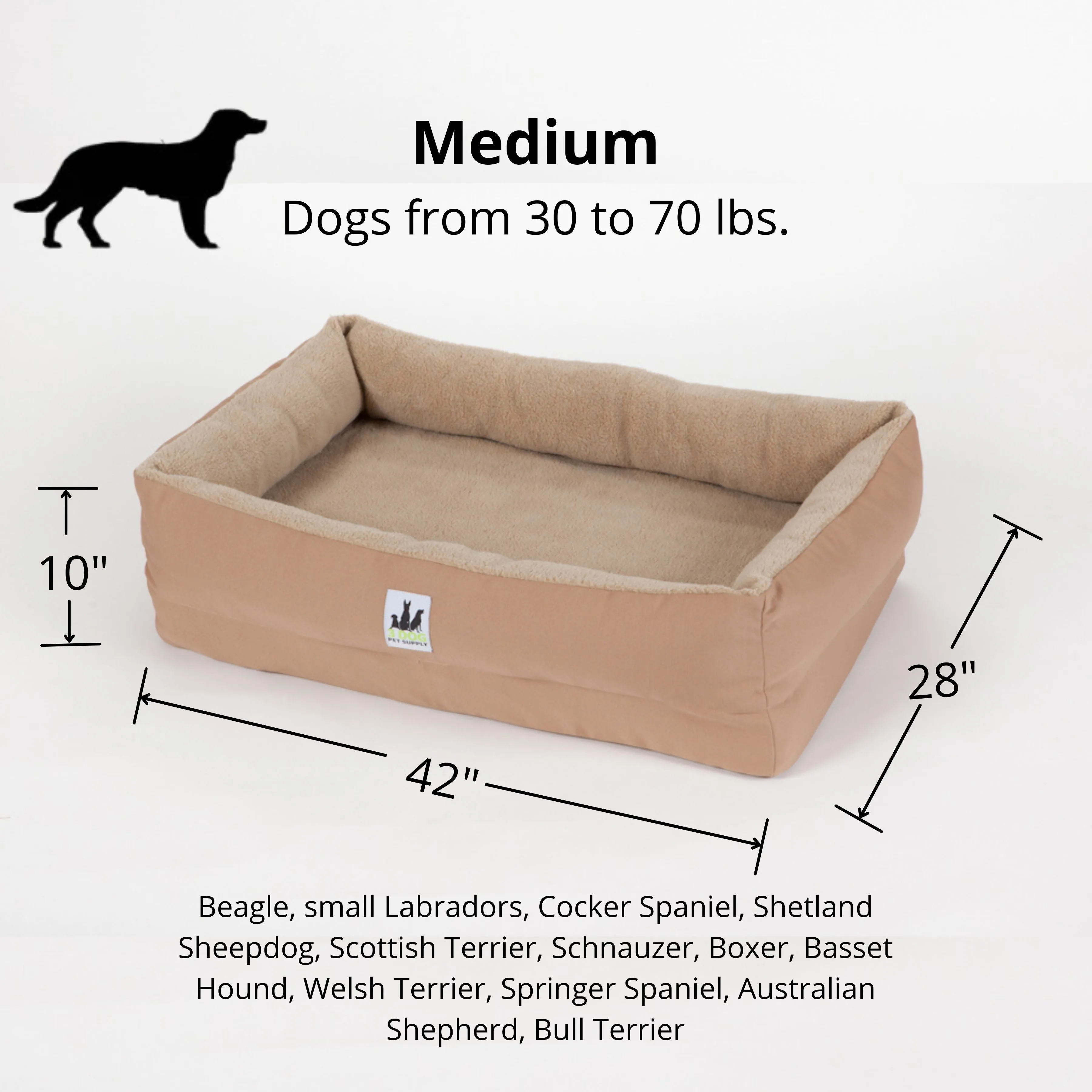 EZ-Wash Fleece Lounger Dog Bed