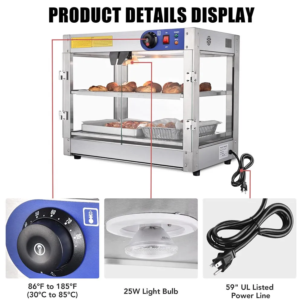 Food Warmer Display Cabinet 2-Tier