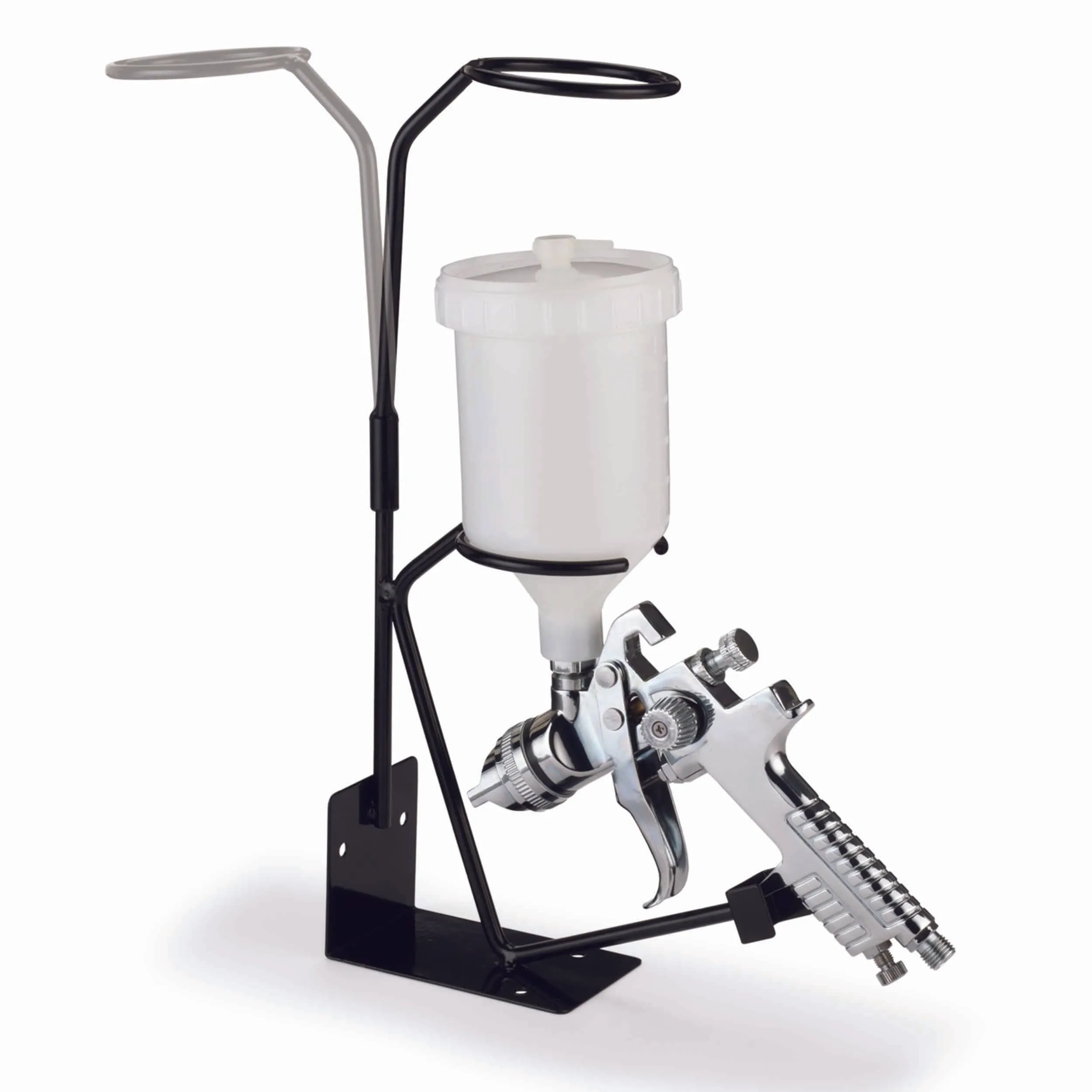 Gravity Feed Spray Gun Stand With Detachable Strainer Holder