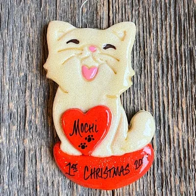 Happy Cat Christmas Ornament