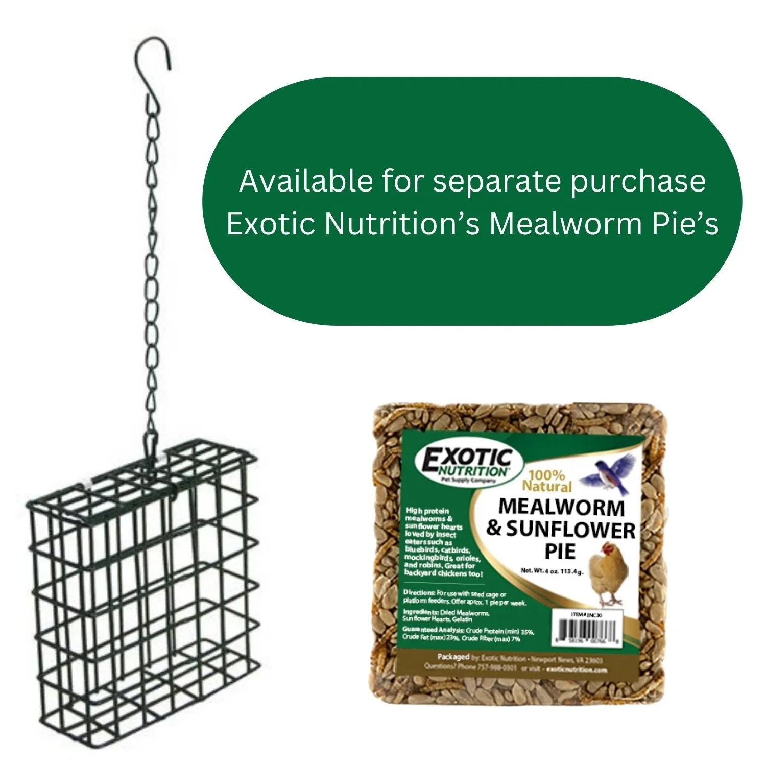 Mealworm Pie Feed Basket