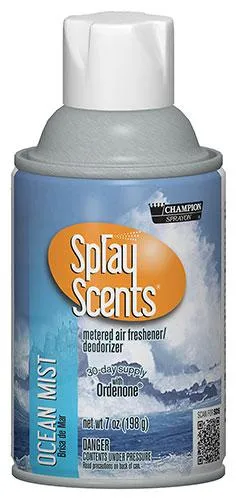 Metered Air Fresheners SprayScents® Ocean Mist Champion Sprayon 7 oz Can - 5178, Box of 12