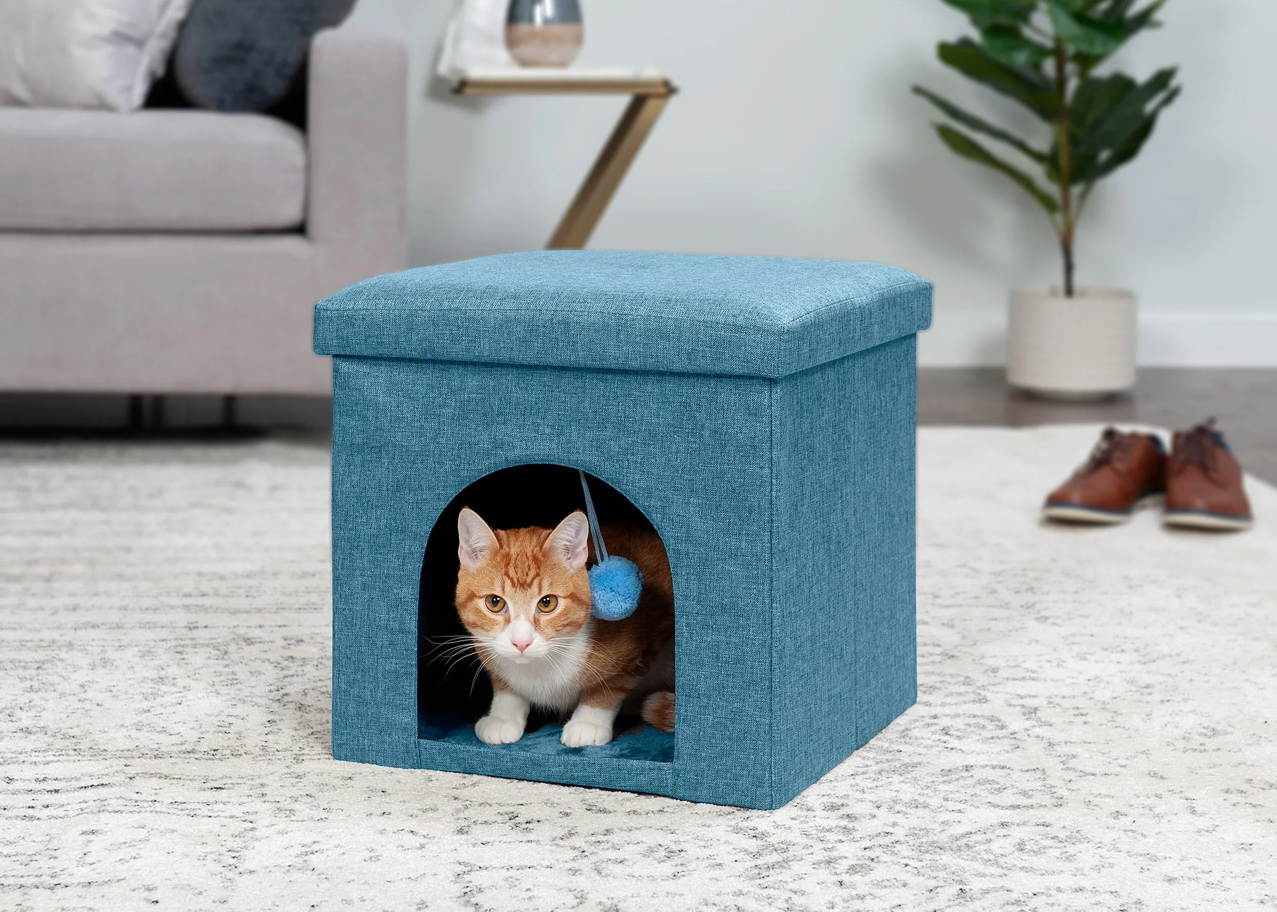 Pet House Footstool Ottoman Hideaway