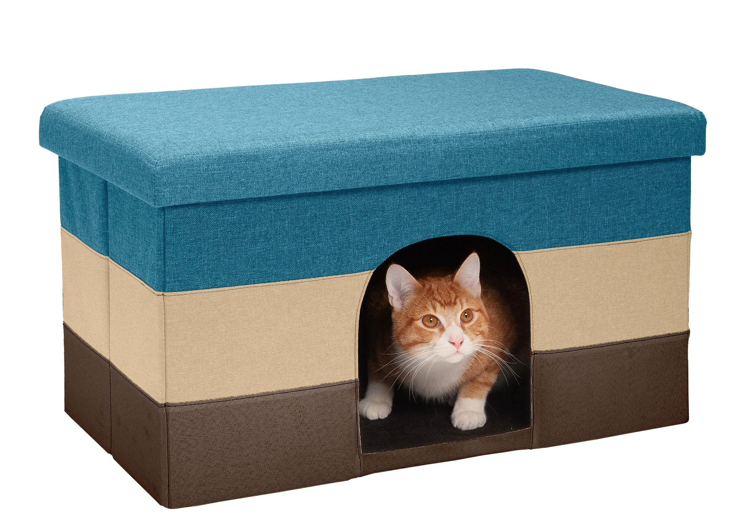 Pet House Footstool Ottoman Hideaway