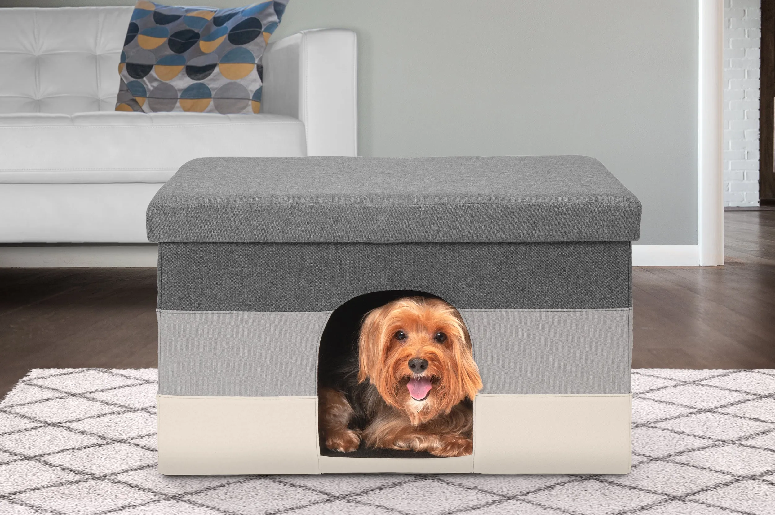 Pet House Footstool Ottoman Hideaway