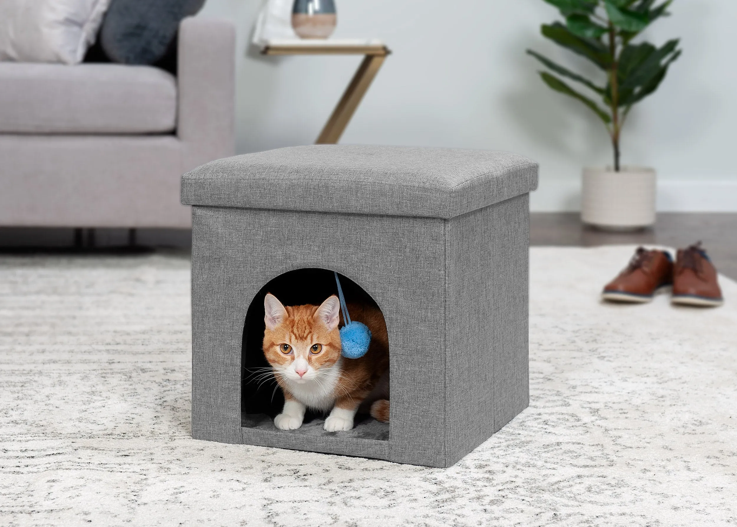 Pet House Footstool Ottoman Hideaway