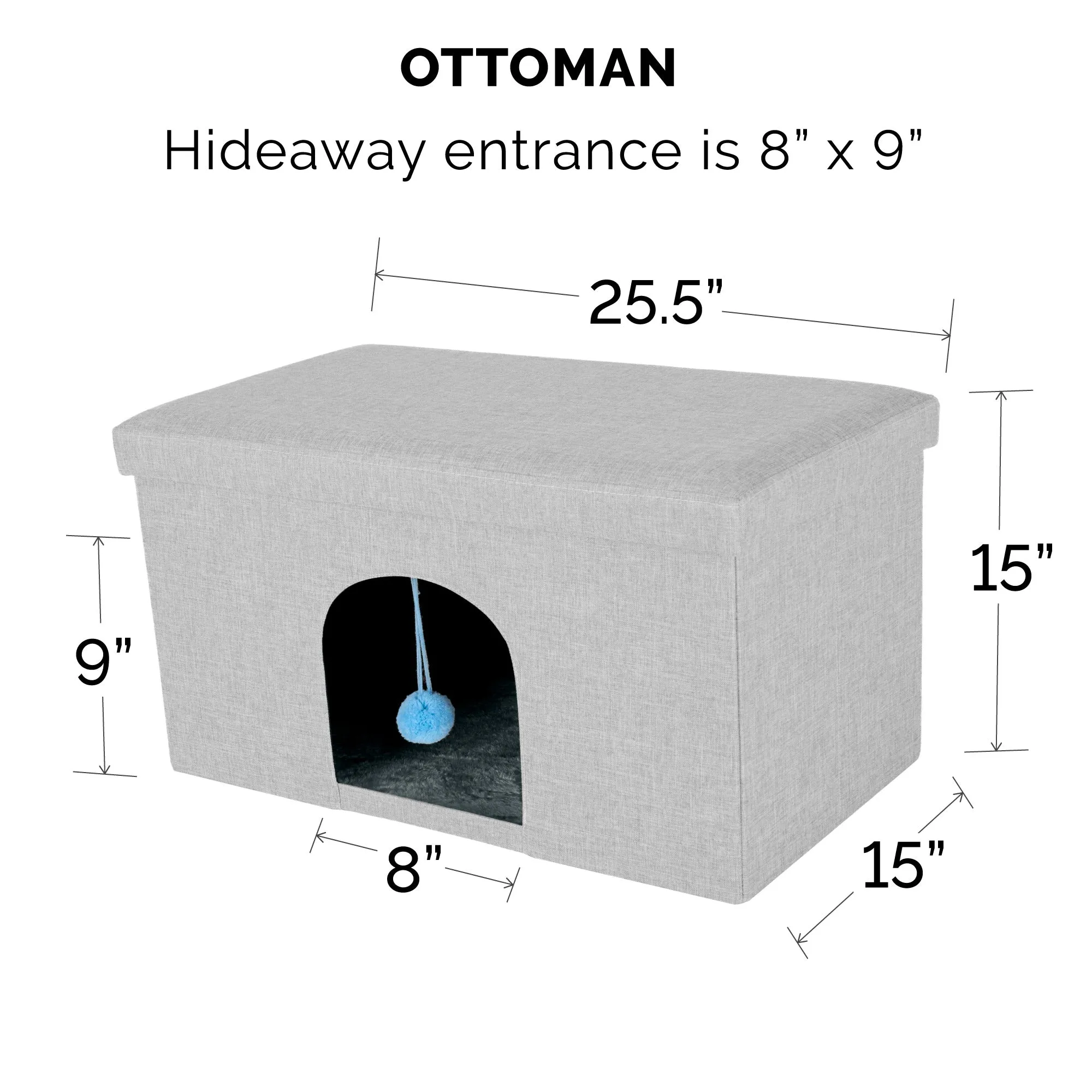 Pet House Footstool Ottoman Hideaway