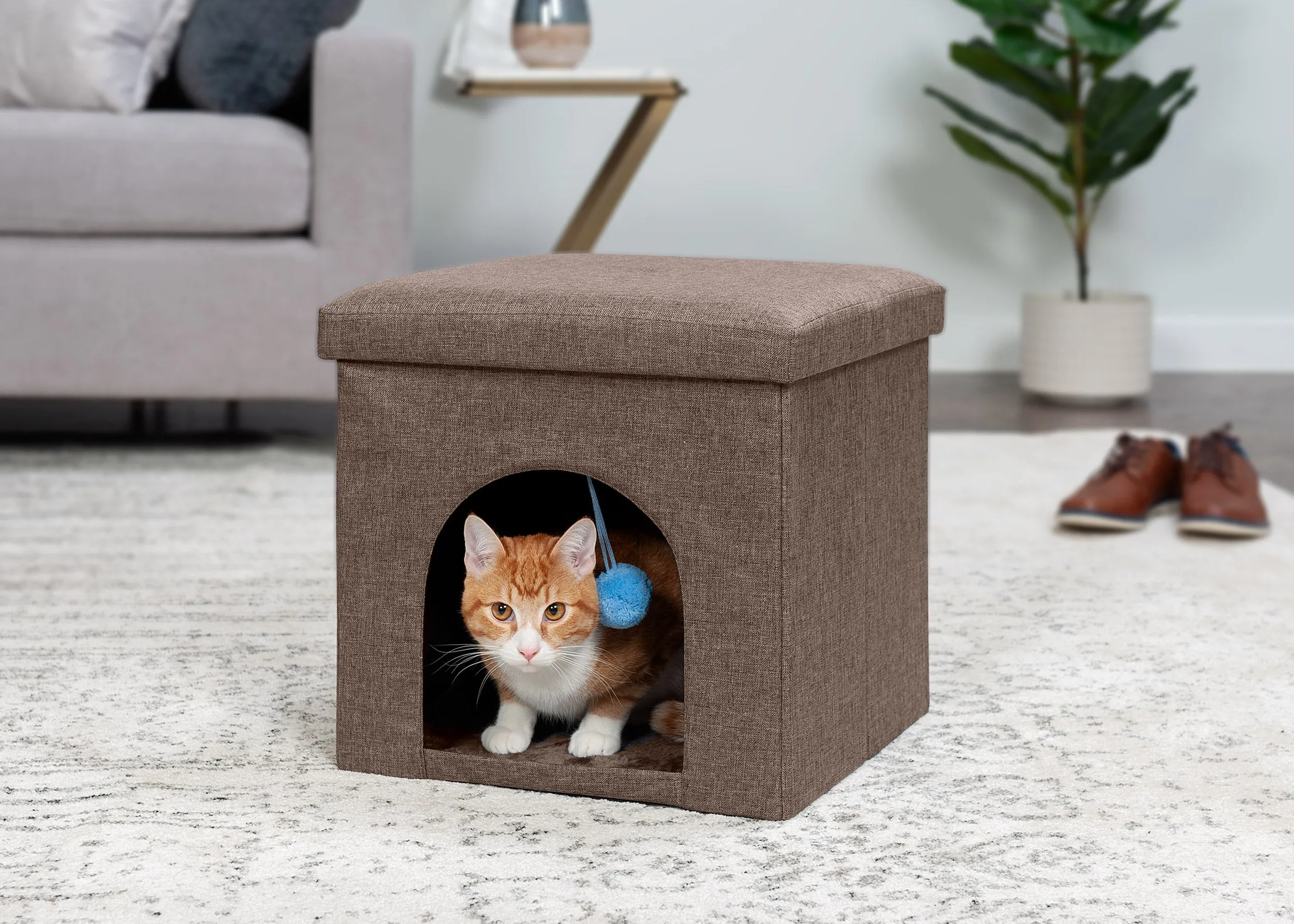 Pet House Footstool Ottoman Hideaway