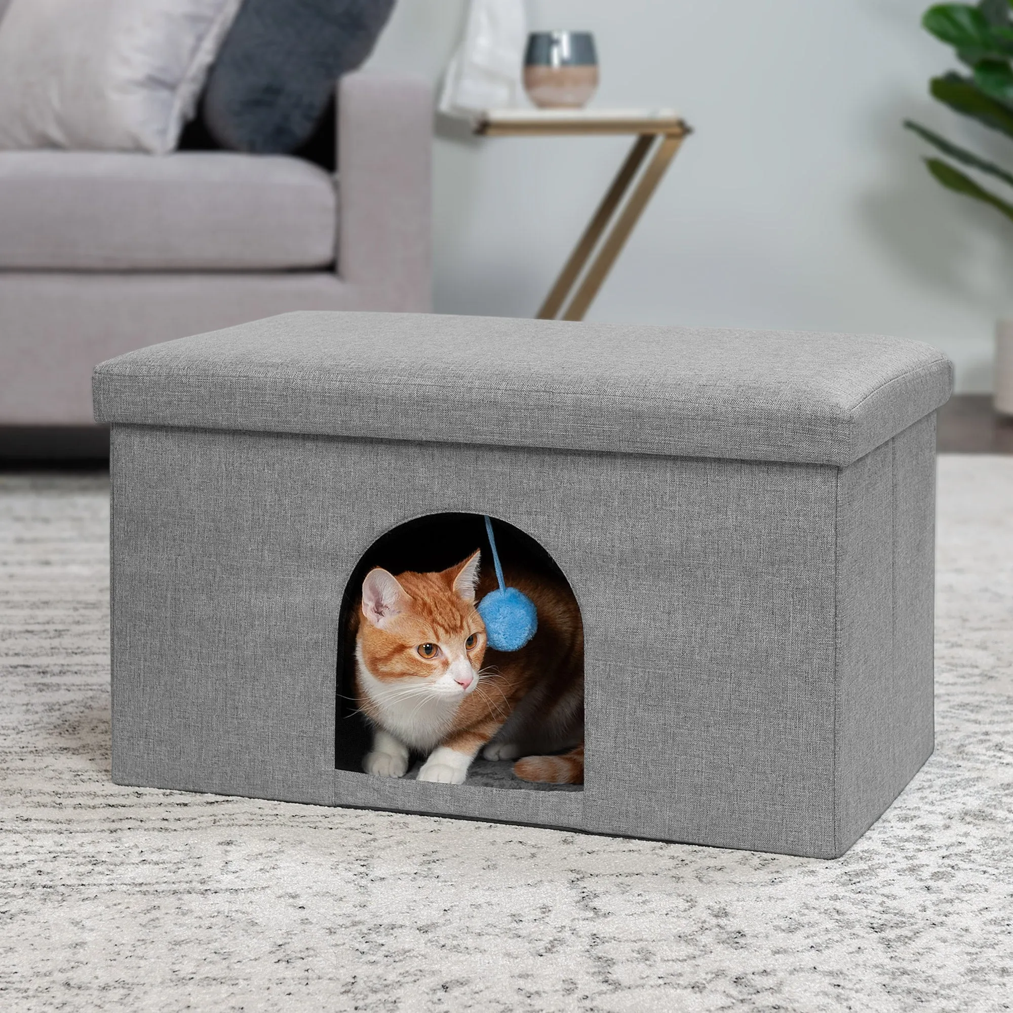 Pet House Footstool Ottoman Hideaway