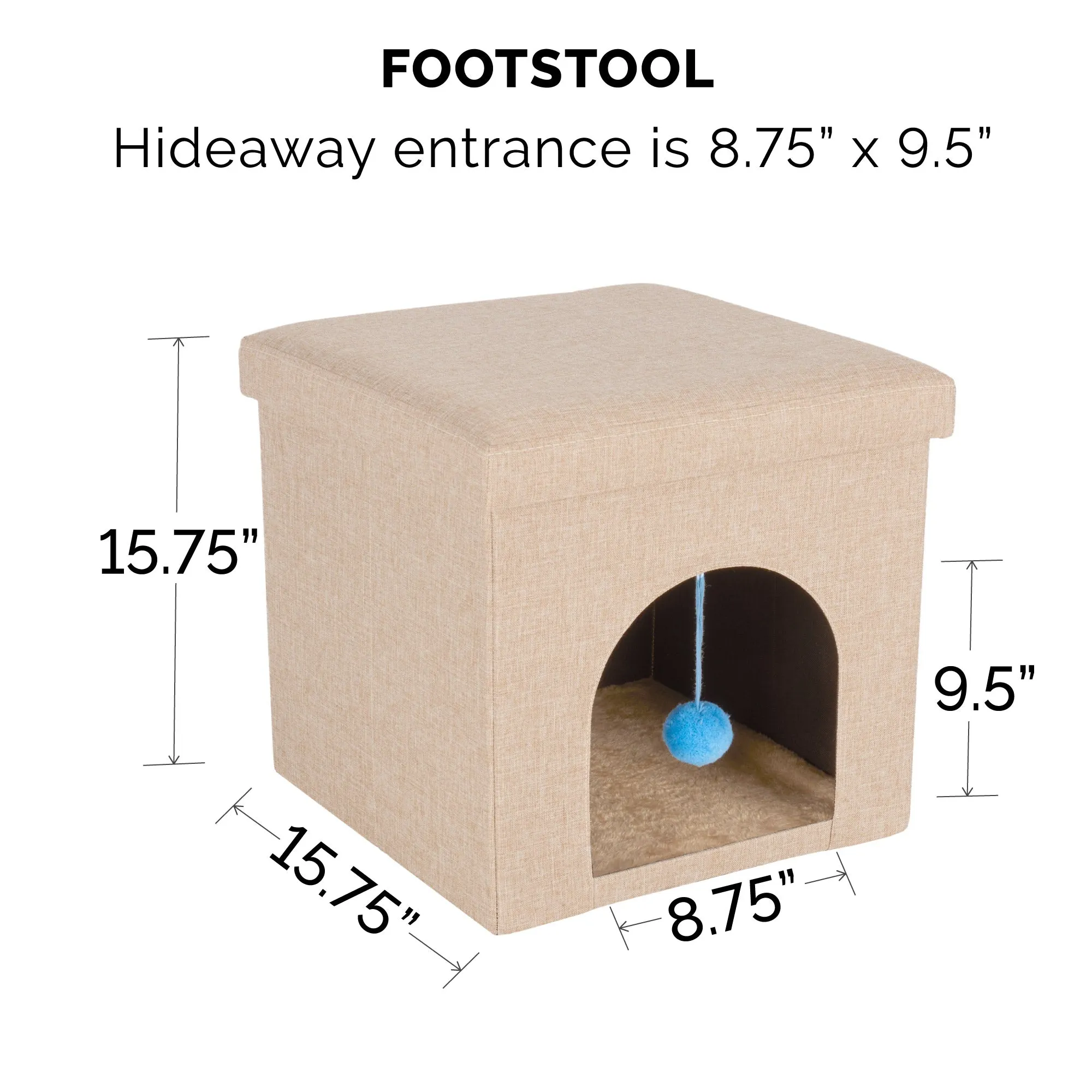 Pet House Footstool Ottoman Hideaway