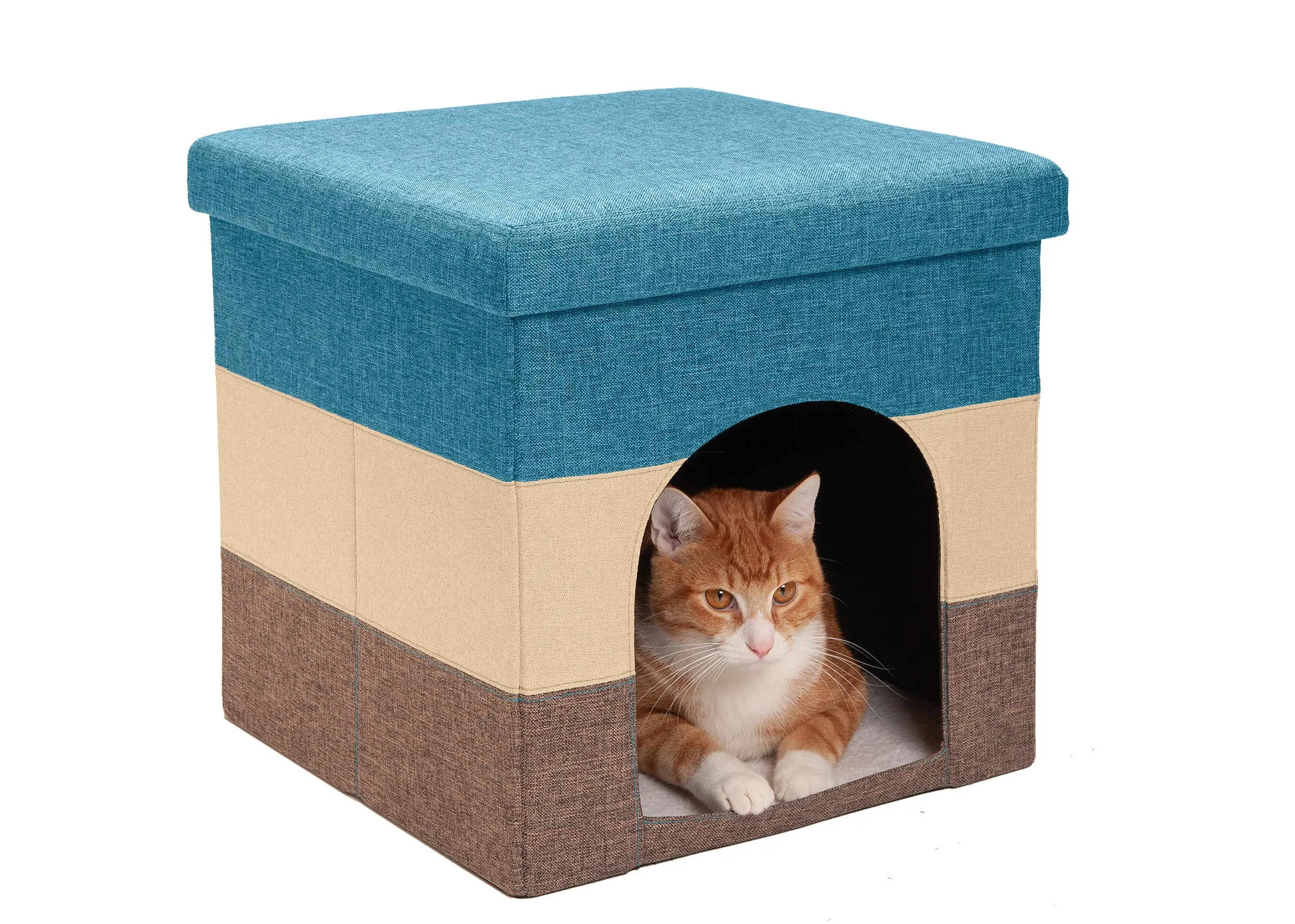 Pet House Footstool Ottoman Hideaway