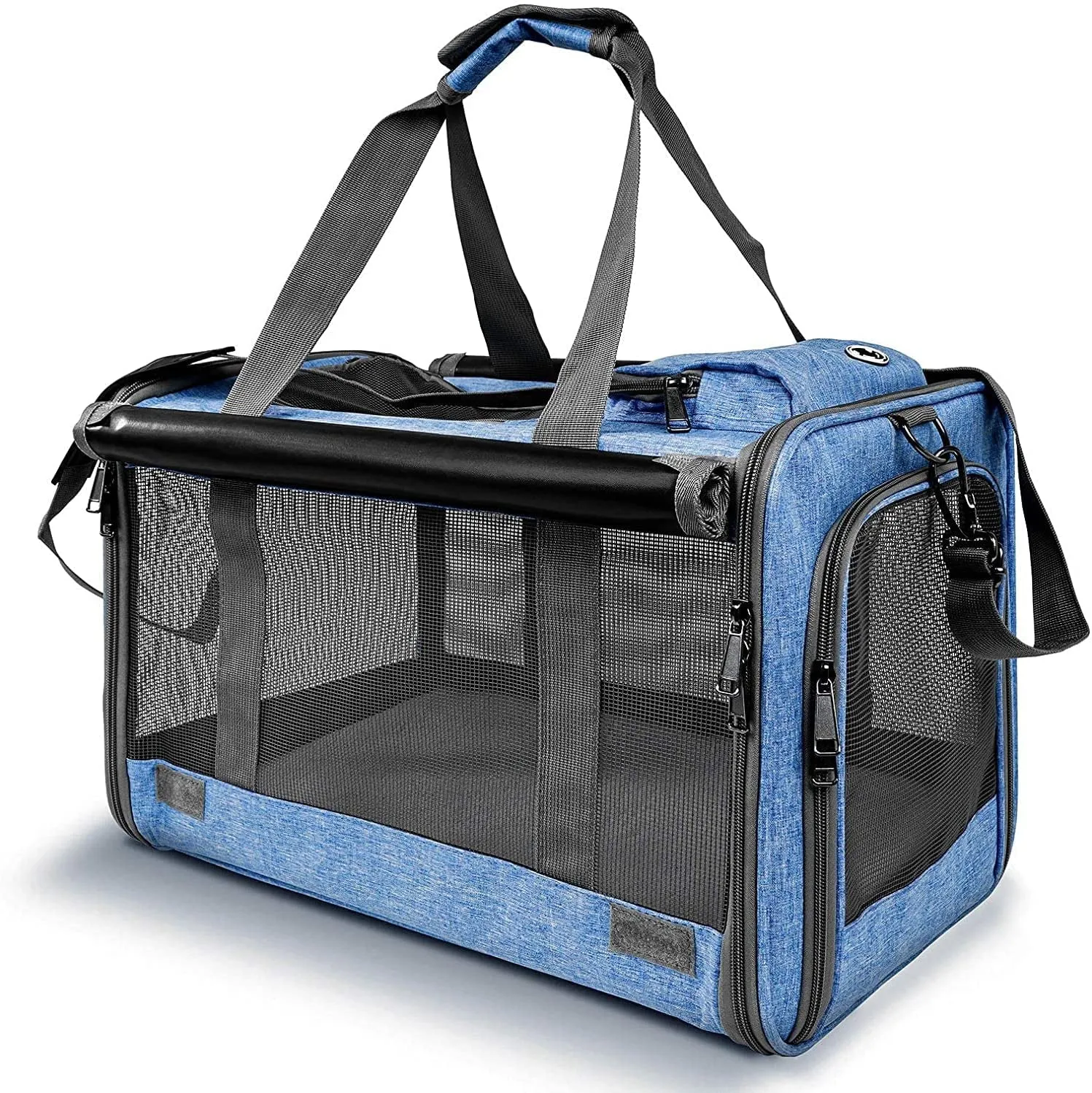 Soft-Sided Pet Carrier for Large and Medium Cats and Puppies - Travel Carrier with Privacy Protection