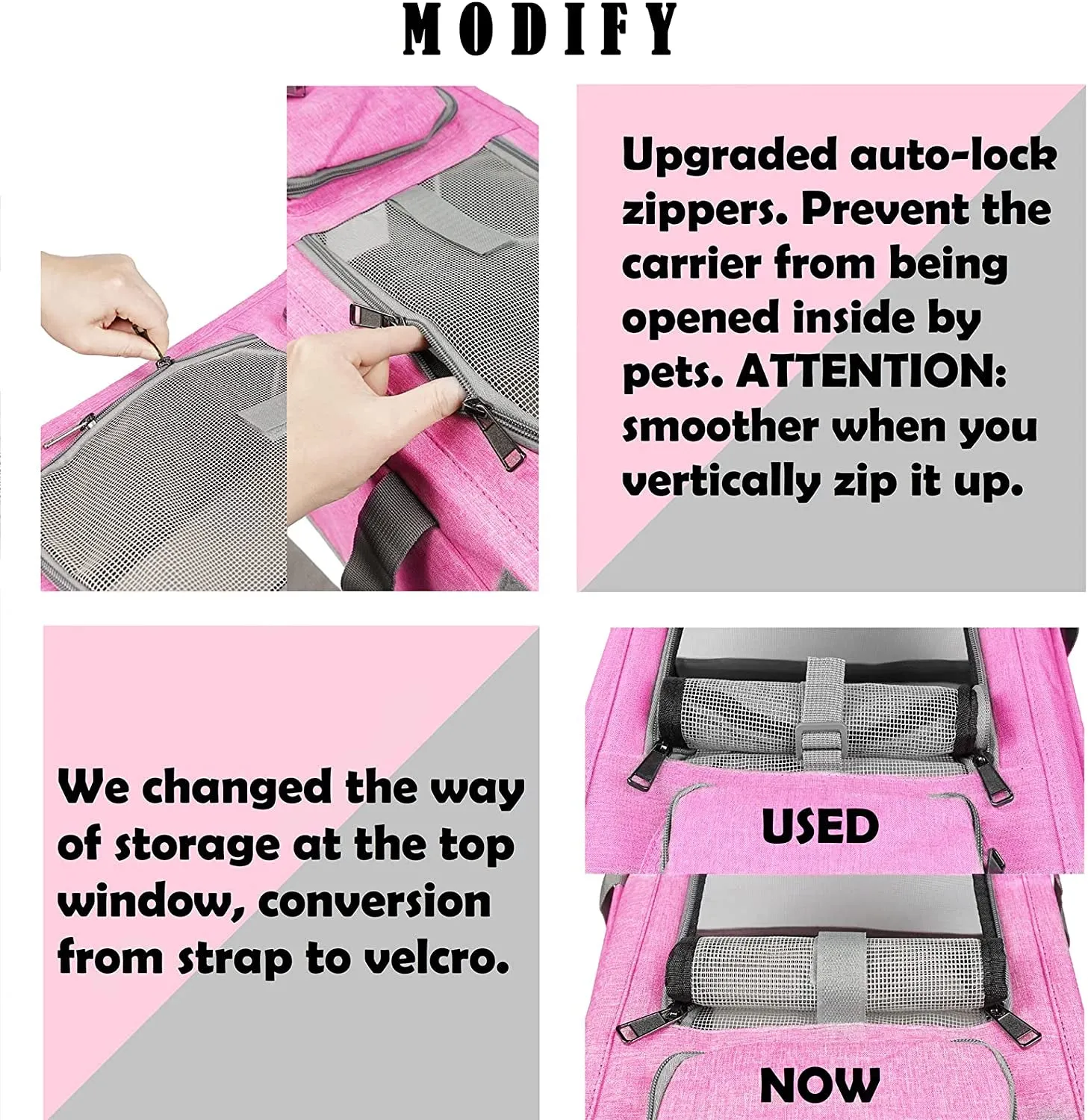 Soft-Sided Pet Carrier for Large and Medium Cats and Puppies - Travel Carrier with Privacy Protection