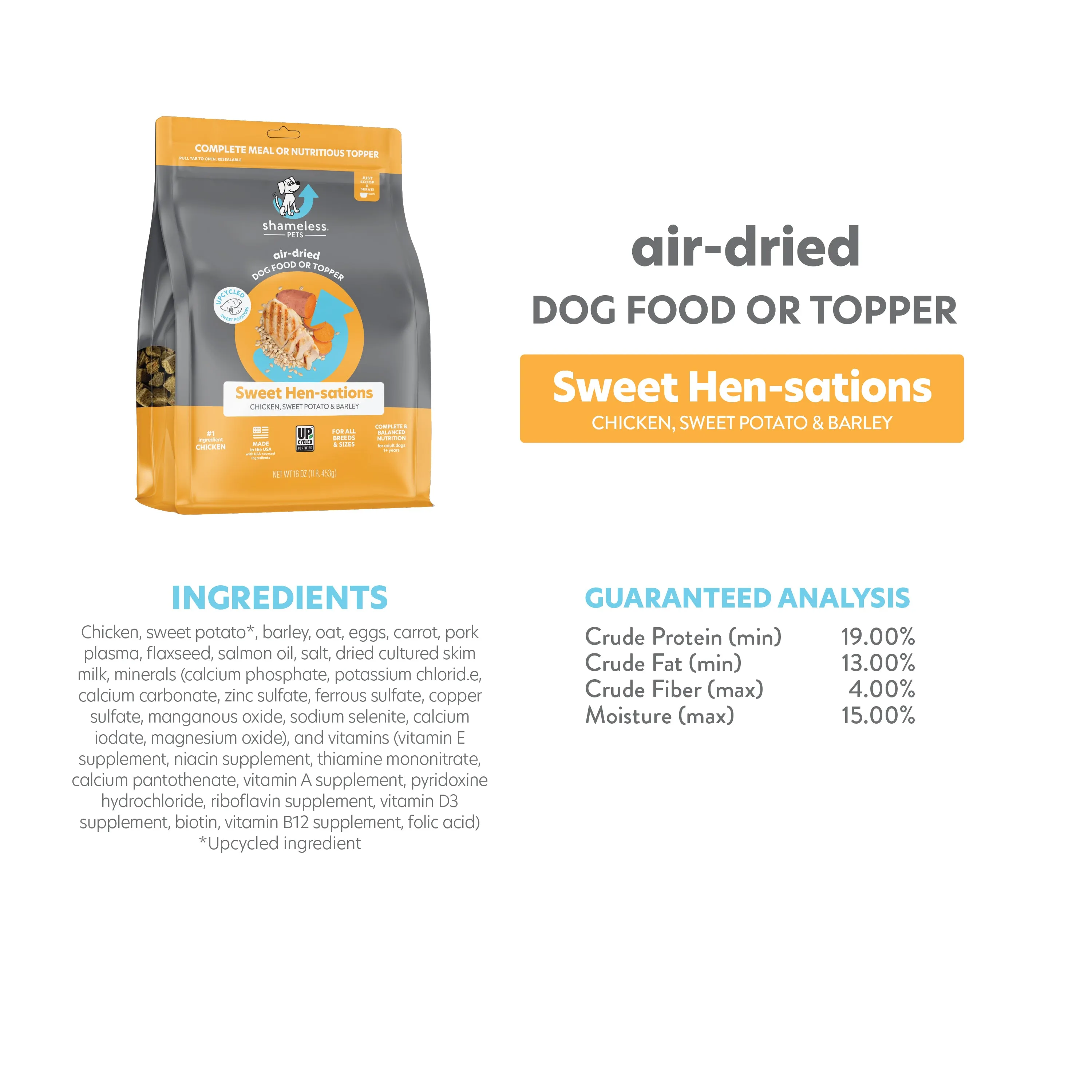 Sweet Hen-sations Air-Dried Complete & Balanced Dog Food or Topper