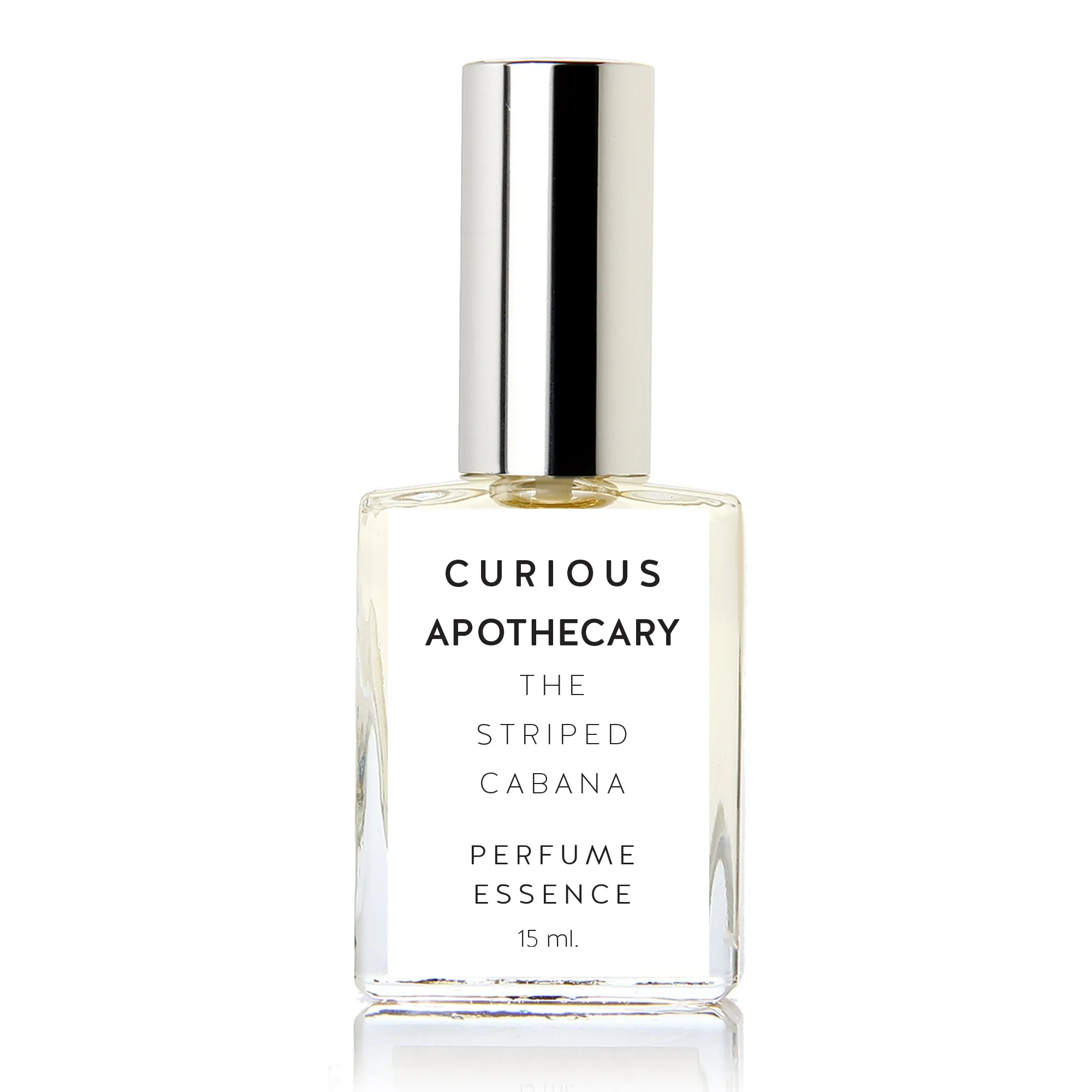 The Striped Cabana™ by Curious Apothecary. Island white floral, adrift summer clouds