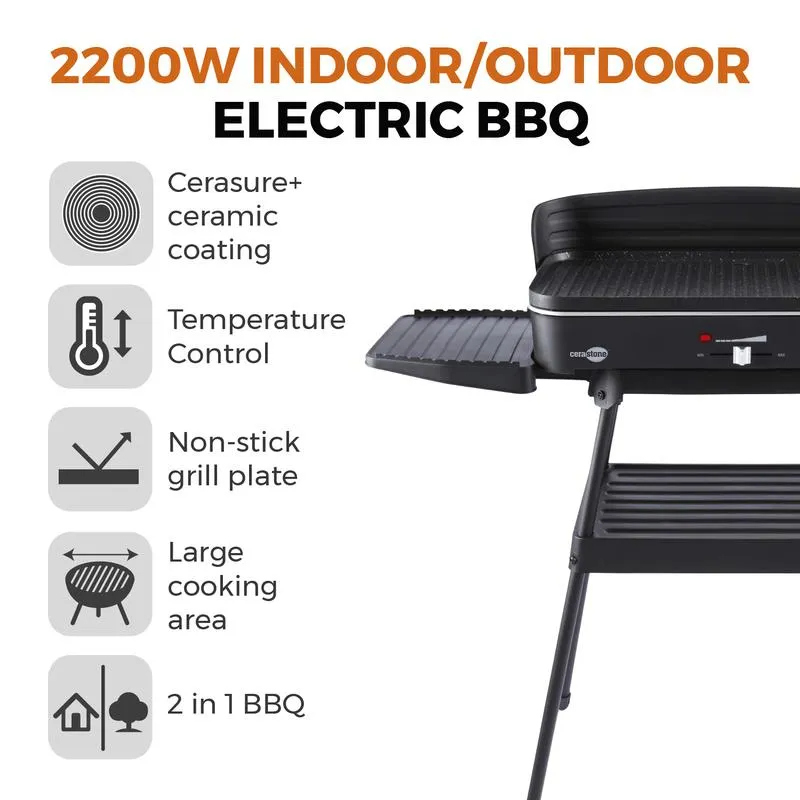 Tower T14028 2200W Indoor And Outdoor Electric BBQ Grill