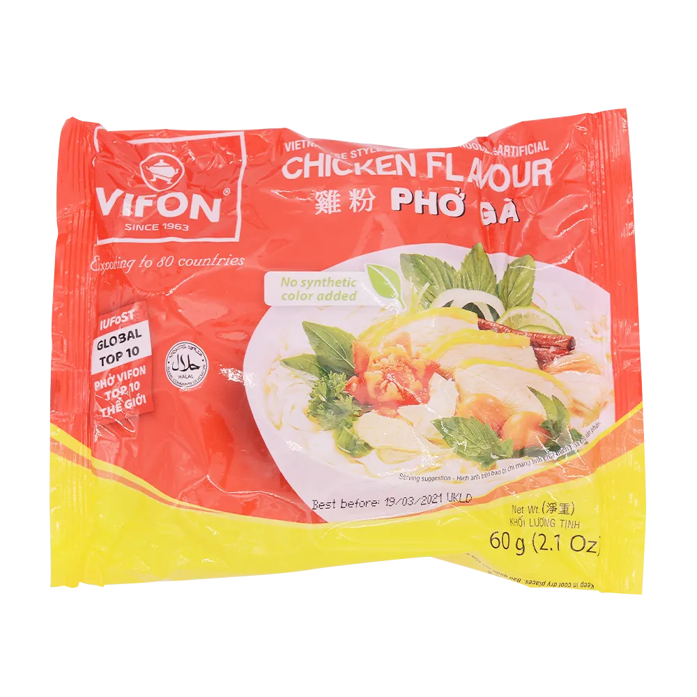 Vifon Rice Noodle Chicken Flavour Bag 60g - Pho Ga