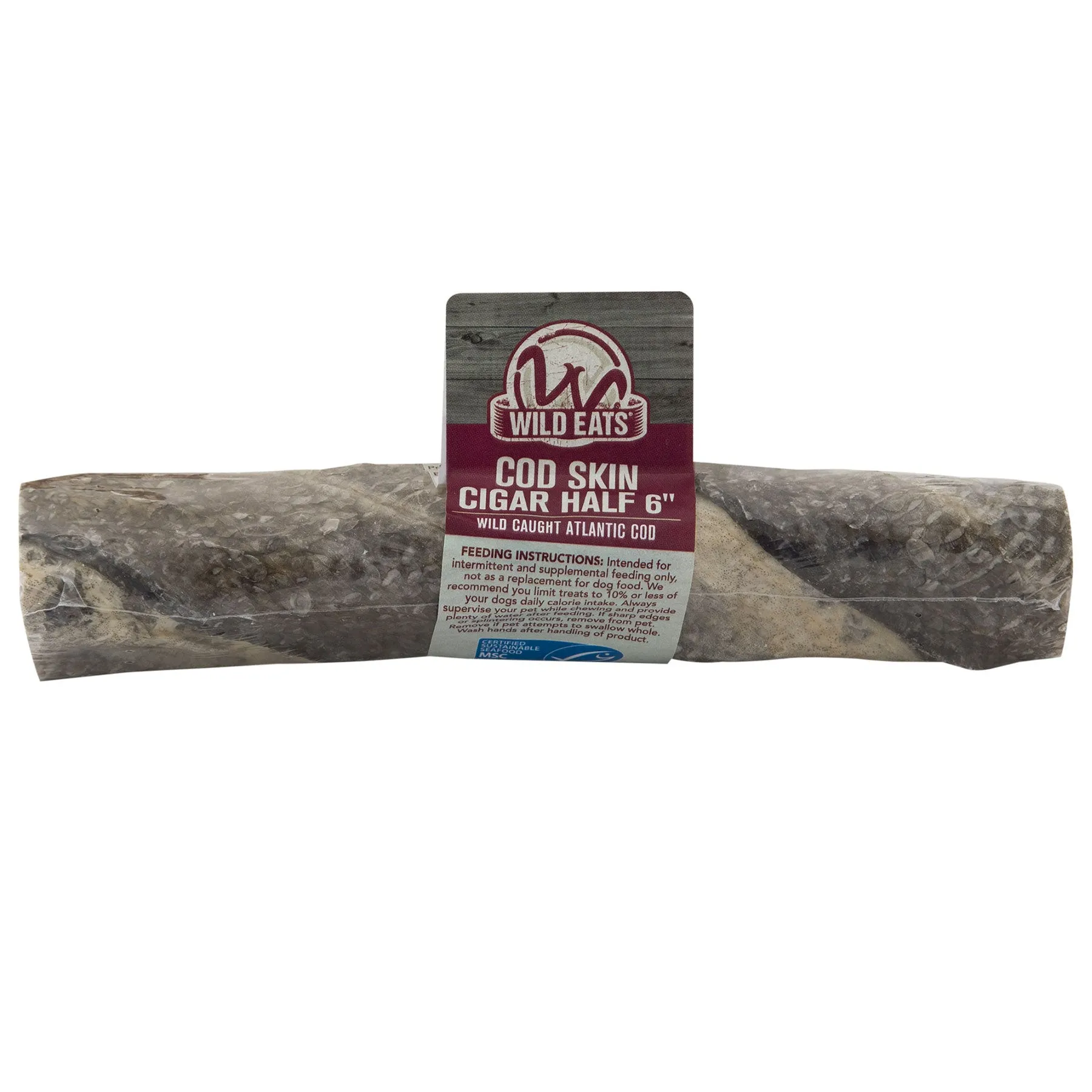 Wild Eats Cod Skin Cigar Half 6"Wrap