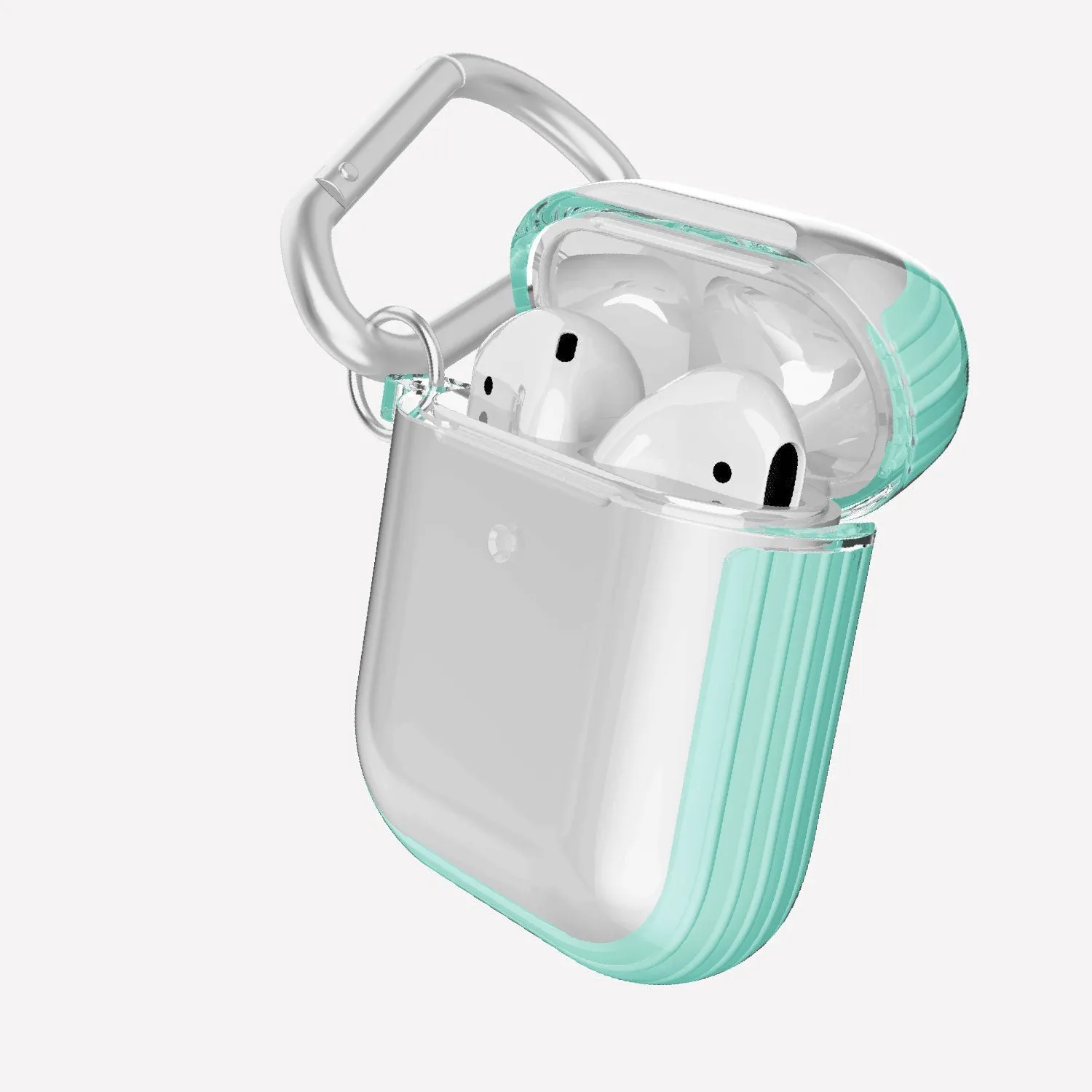 X-Doria Defense Clear Apple AirPods 2&1 Charging Case Cover with Carabiner Clip